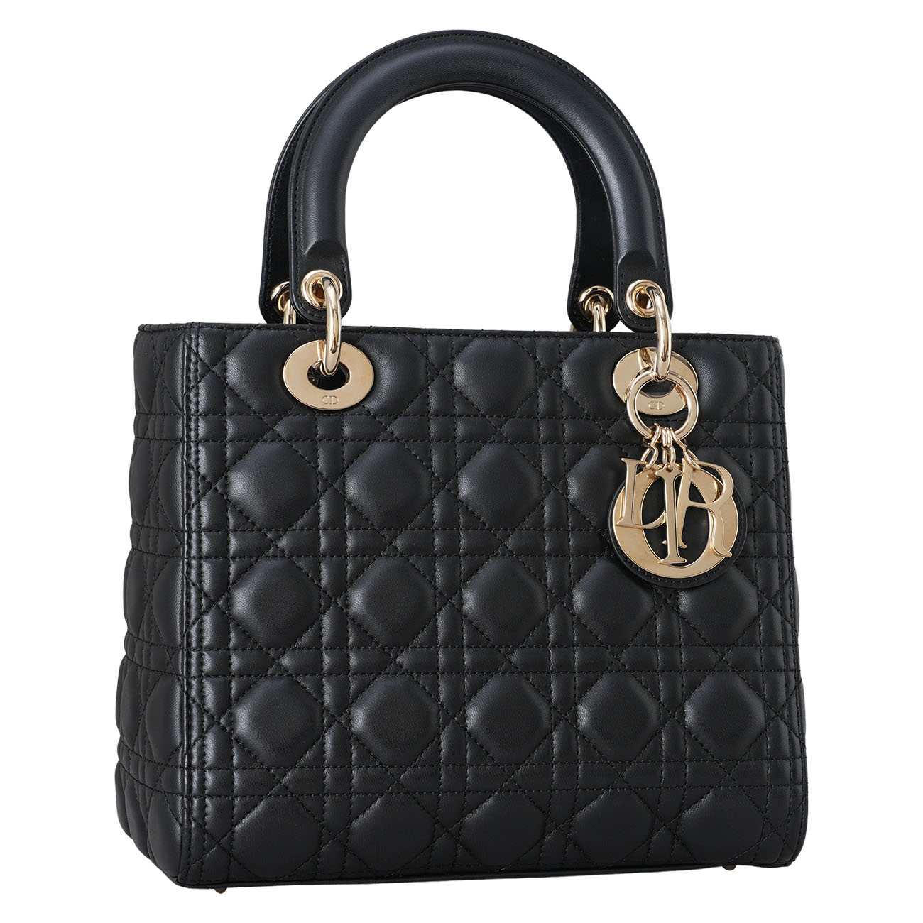 CHRISTIAN DIOR(USED)디올 레이디디올 미듐 블랙